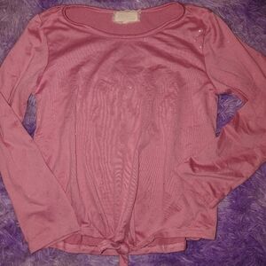 Sparkly Pink Long Sleeve Kids Tee
